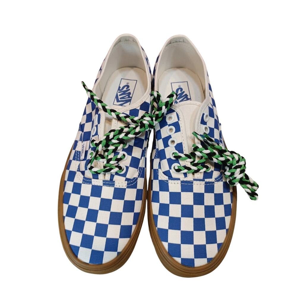 Vans Authentic Blue/Gum Checkerboard Womens Size 8.5 - Picture 5 of 9